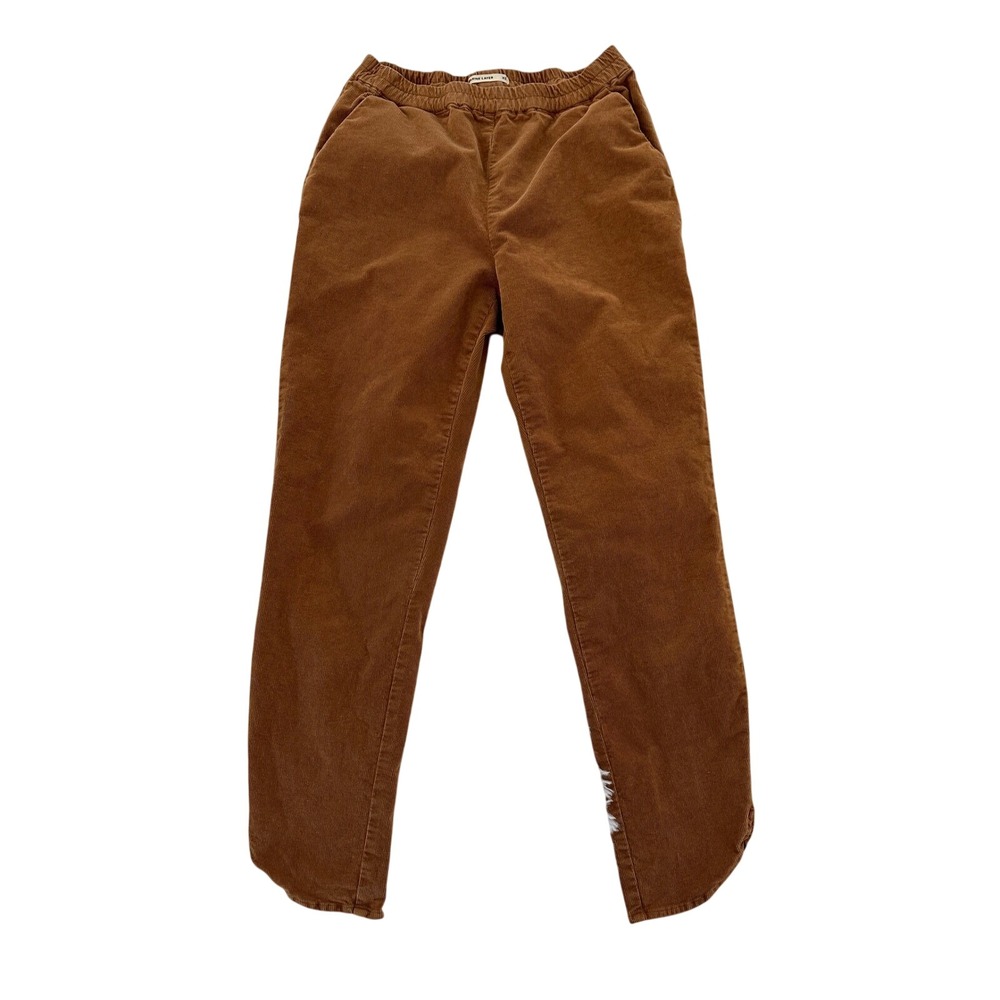 Marine Layer Allison Corduroy Pants XS Brown Elastic Waist Casual Comfy Trousers